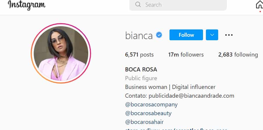 Bianca Andrade instagram