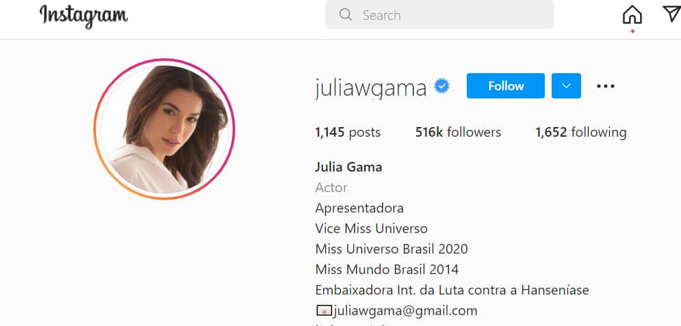 Julia Gama instagram