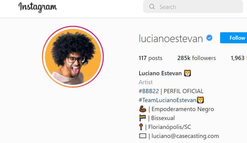 Luciano bbb 22  instagram