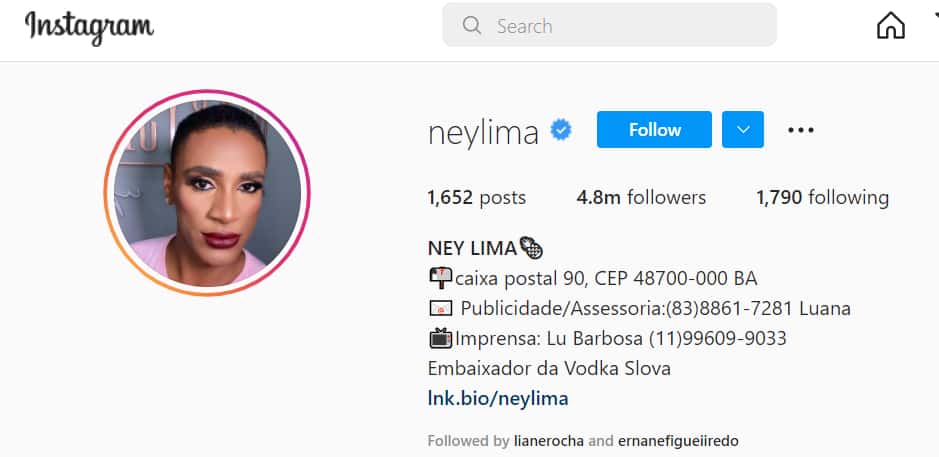 Ney Lima instagram