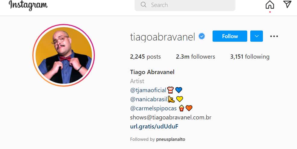 Tiago Abravanel instagram