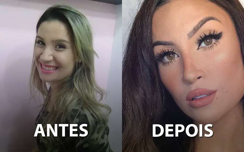 Bianca Andrade antes e depois